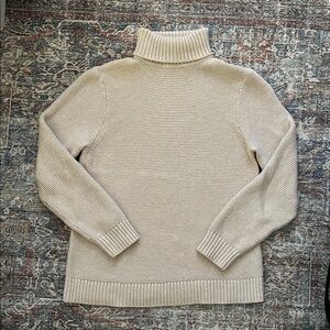 J.Crew Factory Beige Wool Blend Turtleneck Sweater